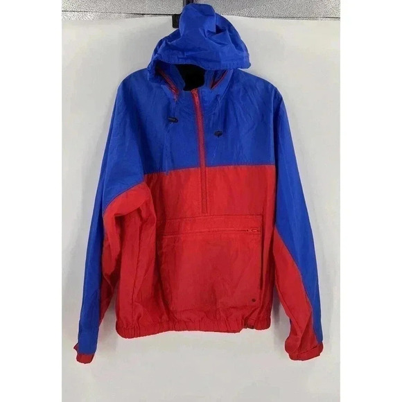 VINTAGE OBERMEYER SKIPPER HOODED COLORBLOCK UNISEX 1/2 ZIP WITH POCKETS - Picture 1 of 13